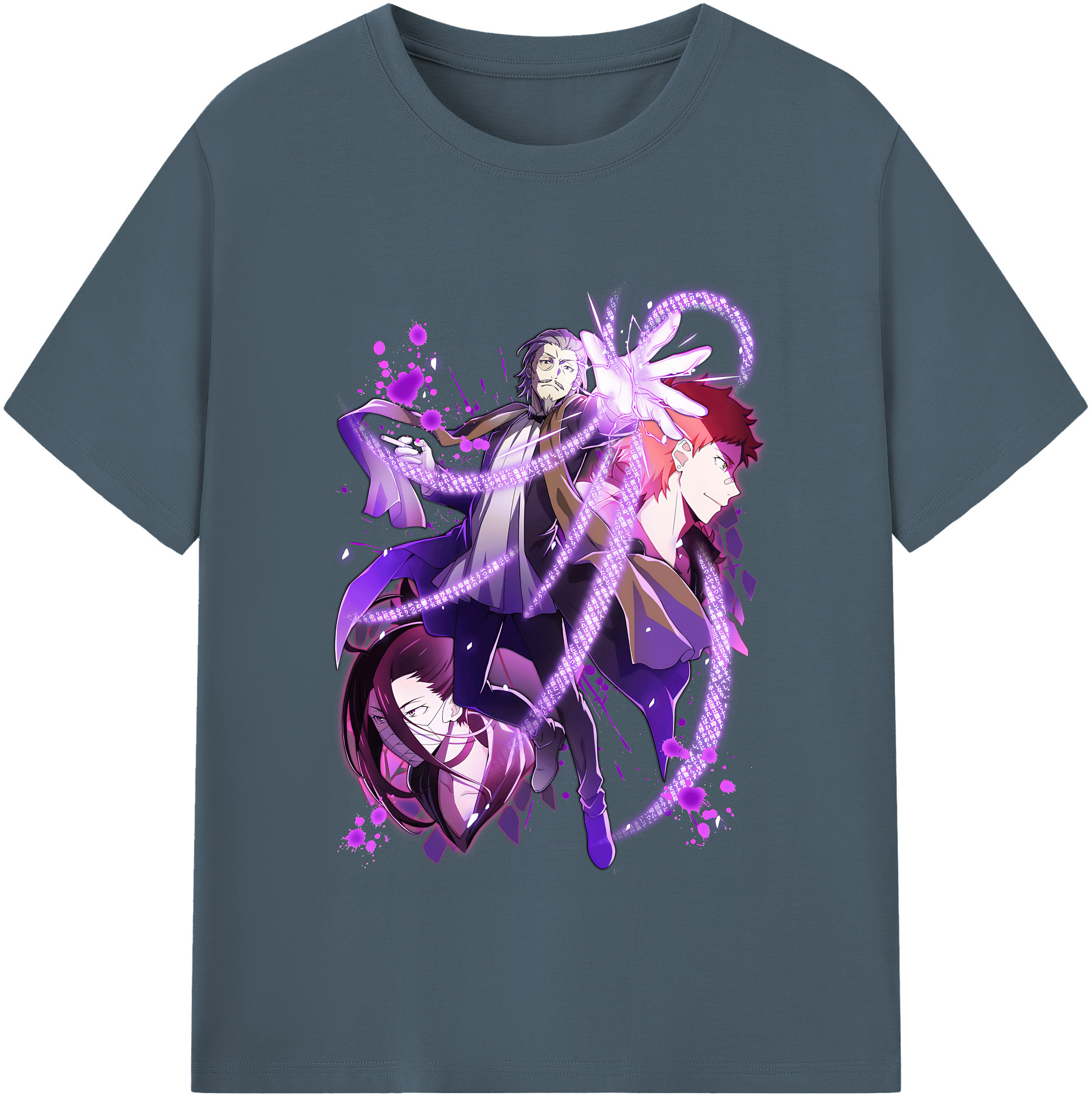 （画像用） 文豪ストレイドッグス Bungo Stray Dogs 綿100％半袖Tシャツ（フロントプリント）
